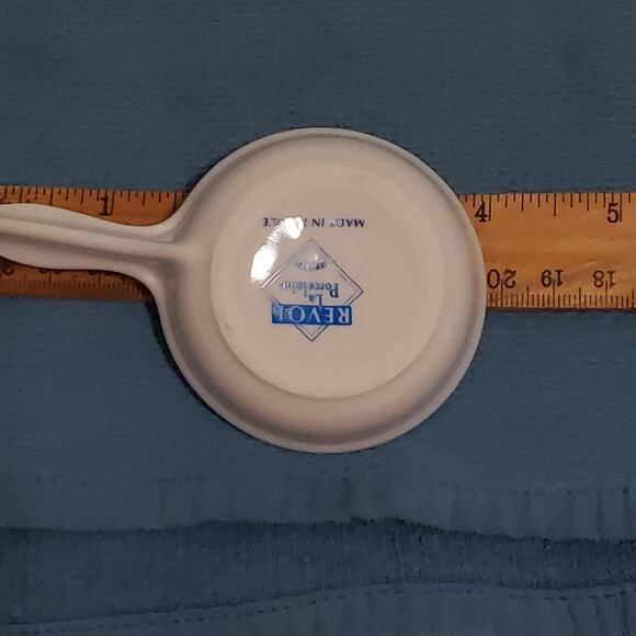 Vintage Revol La Porcelaine Tiny Handled Pan White Made in France 062807 - Picture 12 of 16